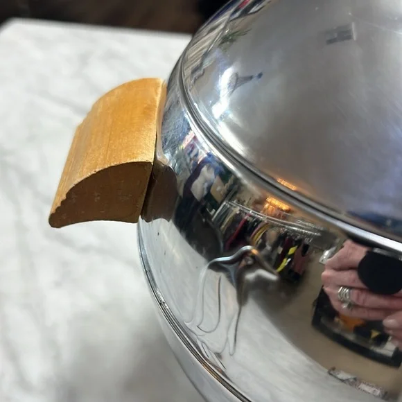 Vintage West Bend Aluminum Penguin Hot & Cold Server Made in USA